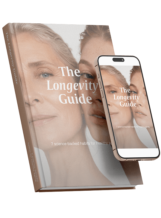 The Longevity Guide book and mobile preview